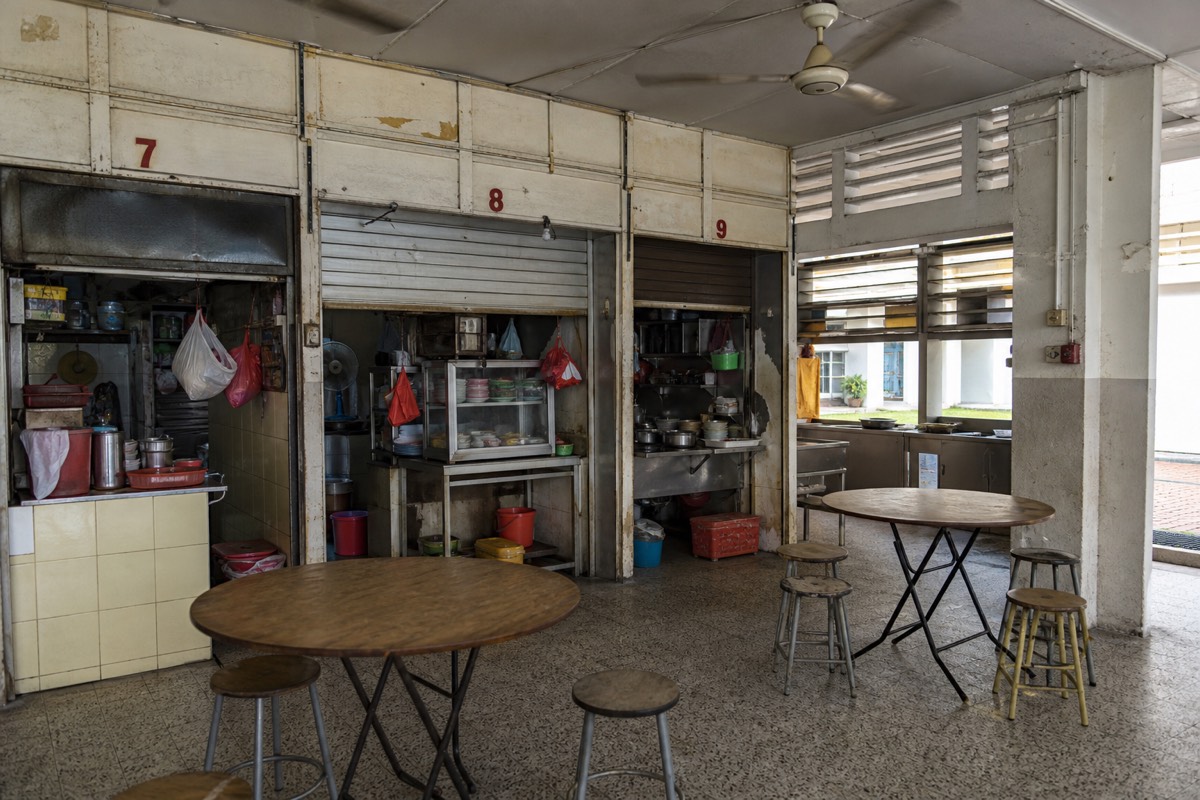The neighbourhood hawker centre at Old Airport Road
